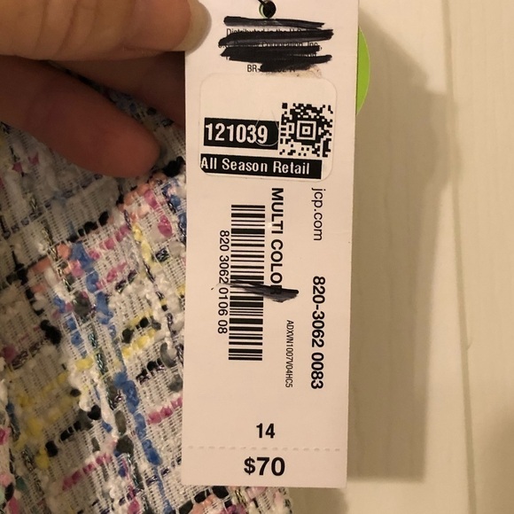 WORTHINGTON Skirt Multi Color with Fringe Lined Womens Size 14 - Picture 6 of 9